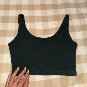 Brandy Melville dark green crop top